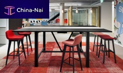 Contemporary high bar table BAEoaklaminaterectangular