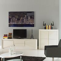 Contemporary TV cabinet ARClacquered woodwhite