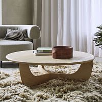 Contemporary coffee table CALA matte varnished woodsolid woodoiled wood