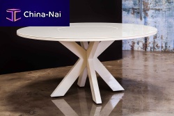 Contemporary dining table CESANNElacquered MDFroundhome