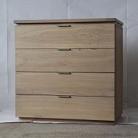 High chest of drawers ALIZEcontemporaryoaksolid wood