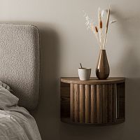 Contemporary bedside table VELVEToakashcircular