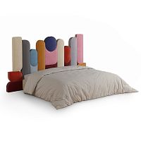 Double bed EJ EEcontemporaryupholsteredwith upholstered headboard