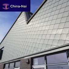 Zinc metal sheet elZinc CRYSTAL®decorativeribbedfor facade cladding