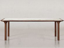 Contemporary table PILLARoiled woodplywoodwalnut