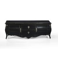 French style TV cabinet DE LA MANCHITA customwith shelvesoak