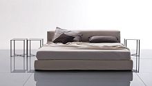 Double bed GORDONcontemporarywith side tableupholstered