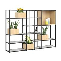 Wall-mounted shelving system KADOself-supportingminimalistwooden