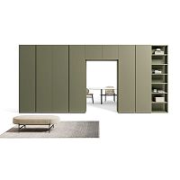 Contemporary wardrobe TECNO oakglossy lacquered woodwalnut