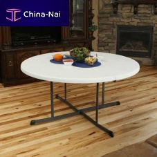 Contemporary table 5402Ghigh-density polyethylene (HDPE)powder-coated steel baseround