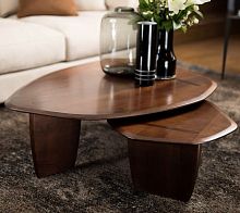 Contemporary coffee table GALoakcherrywoodoak base