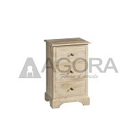 Traditional bedside table COTTAGEsolid woodsolid wood baserectangular