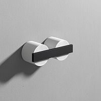 Wall-mounted toilet paper dispenser STONEmetaldouble rollblack