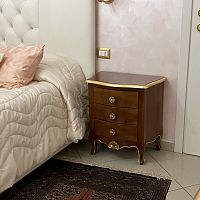 Traditional bedside table VENERE solid woodglossy lacquered woodpainted wood