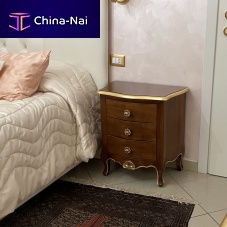 Traditional bedside table VENERE solid woodglossy lacquered woodpainted wood
