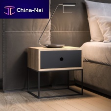 Contemporary bedside table ARSENoakMDFwood veneer