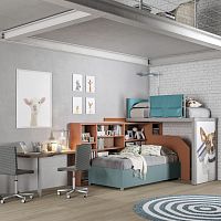 Loft bed 318singlecontemporarychild's unisex