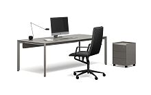 Contemporary desk SLIDEwood veneerlaminate4-legged