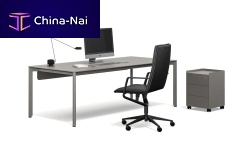 Contemporary desk SLIDEwood veneerlaminate4-legged