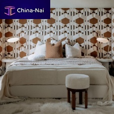 Double bed Coup de Foudrecontemporarywith upholstered headboardfabric