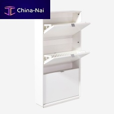 Contemporary shoe rack 599-017290-L.B.ML.B.Mlacquered MDFwith hinged doorwhite