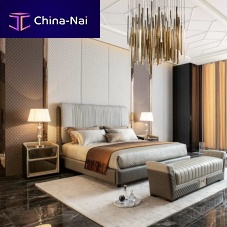Double bed Grand Turismo 893 contemporaryupholsteredwith headboard