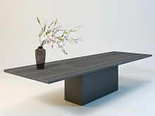 Contemporary table EPICsolid woodrectangularby Christophe Pillet