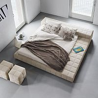 Tatami bed SQUARINGdoublecontemporaryupholstered