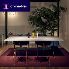 Contemporary table Officinaconcretewrought iron baserectangular