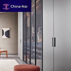 Contemporary wardrobe SENZAFINE melaminewith swing doorswith drawer