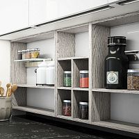 Wall-mounted shelf LOUNGE contemporarywoodenfor kitchens