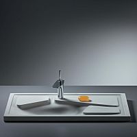 Fiber-reinforced concrete countertop UHPCkitchengraysquare edge