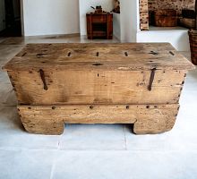 Rustic style chest MONTECARLOteakrectangular