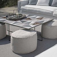 Design coffee table SAINT BEES TABLEpainted steelceramicmetal base