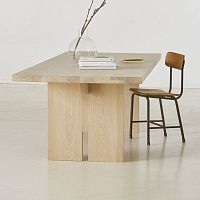 Contemporary table ANTWERP oakwooden baserectangular