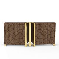 Contemporary sideboard KozmusAmerican walnutpolished brasscustom