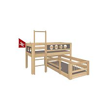 Corner bunk bed PIRATEcanopysinglecontemporary