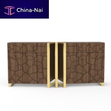 Contemporary sideboard KozmusAmerican walnutpolished brasscustom