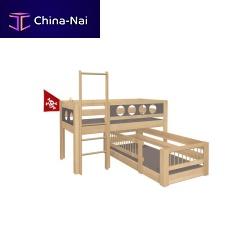 Corner bunk bed PIRATEcanopysinglecontemporary