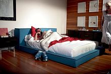 Double bed DODUsinglecontemporaryupholstered