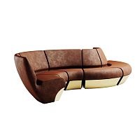 Modular sofa GYVAT SERPENTINEsemicircularcontemporaryvelvet