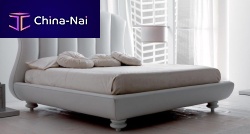 Double bed LEONtraditionalupholsteredwith headboard
