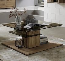 Contemporary coffee table BENT glassoakhome