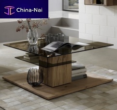 Contemporary coffee table BENT glassoakhome