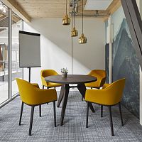 Contemporary table Guridon oaksolid woodoiled wood