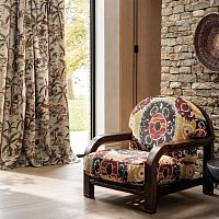 Curtain fabric SALENTO nature patternfloral patternlinen