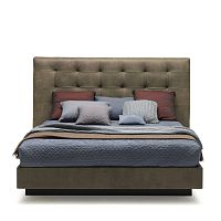 Double bed FRIDAcontemporaryupholsteredwith headboard