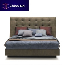 Double bed FRIDAcontemporaryupholsteredwith headboard