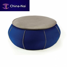 Contemporary coffee table ELIleatherfabricround