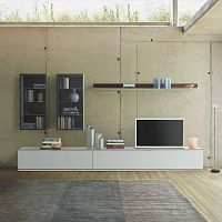 Contemporary hi-fi cabinet CANALETTOlacquered woodsolid woodwith drawers